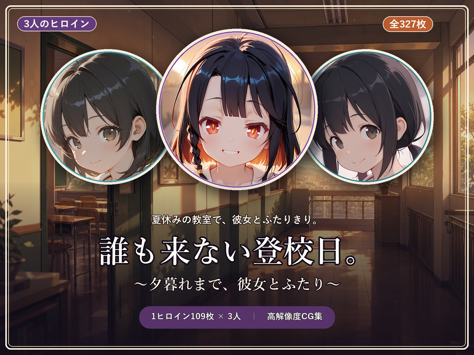 誰も来ない登校日。～夕暮れまで、彼女とふたり～