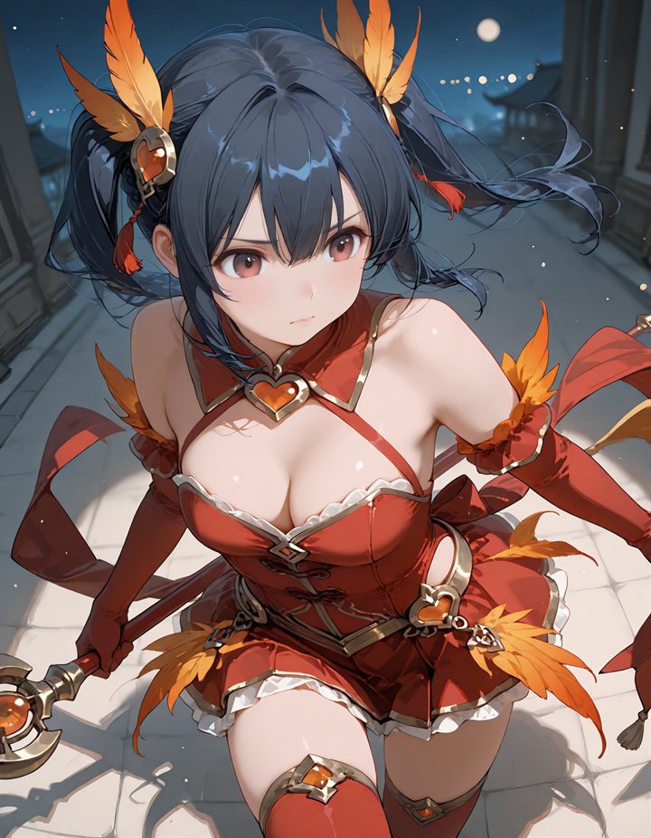 SDXL コスプレプロンプト：フェニックス戦士