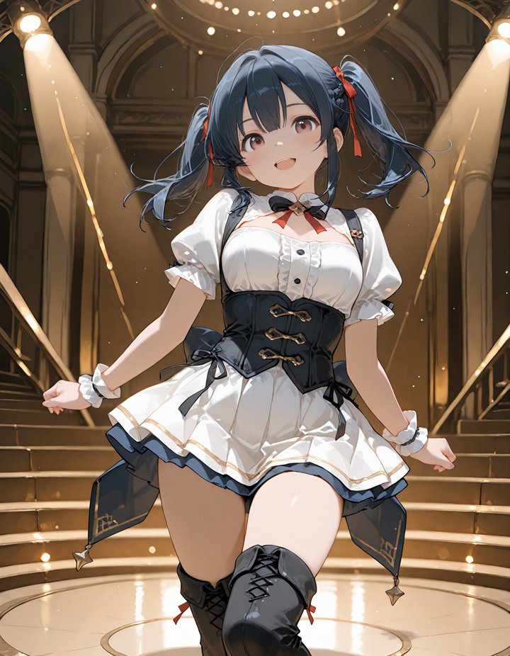 アイドル衣装：王道プリーツドレス
